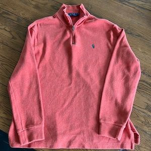 Polo Ralph Lauren 1/4 Zip Pullover Sweater Orange size large